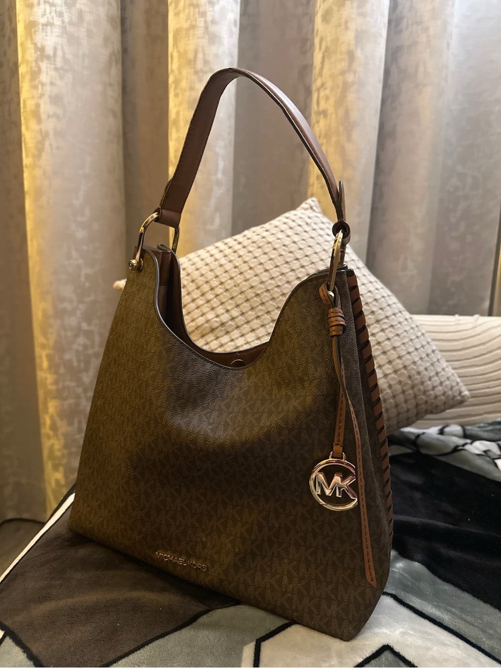 Michael Kors Brown Signature Hobo Bag